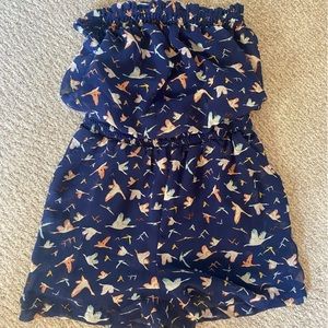 Blue Printed Romper by Double Zero